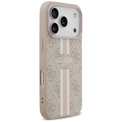 4. Guess 4G MagSafe-Hülle mit Streifenmuster für iPhone 17 Pro – Pink