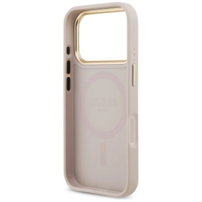 7. Guess Grained Strass Logo MagSafe Hülle für iPhone 17 Pro - Pink