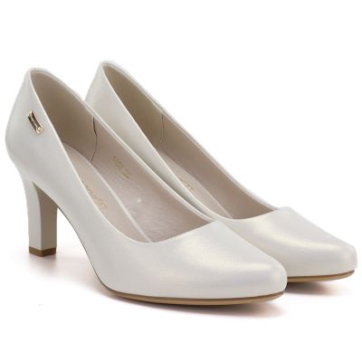 9. Damen-Lederschuhe mit Lochmuster, grau, Sergio Leone SP006