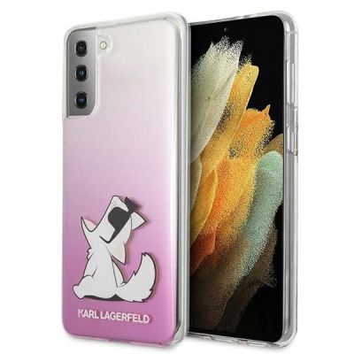 Karl Lagerfeld Choupette Fun Case für Samsung Galaxy S21+ – Pink