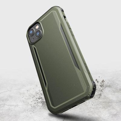 7. Raptic X-Doria Fort Case iPhone 14 mit MagSafe Panzerhülle grün