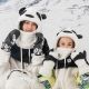 6. Qunature Panda Skihandschuhe für Kinder und Erwachsene, Größe S – Schwarz/Weiß