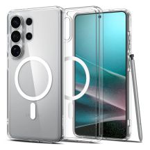 Spigen Ultra Hybrid Mag MagSafe Hülle für Samsung Galaxy S26 Ultra – Transparent und Weiß