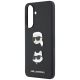 6. Karl Lagerfeld Hülle mit Karl & Choupette Köpfen Pins & Logo für Samsung Galaxy A57 5G - Schwarz