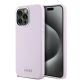 DKNY Flüssigsilikon-Hülle mit kleinem Metalllogo und MagSafe-Funktion für iPhone 15 Pro Max – Pink