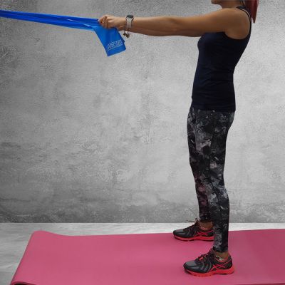 13. FITNESS PROFIT LONG MEDIUM GUMA 200x15x0,45cm blau DK 2227