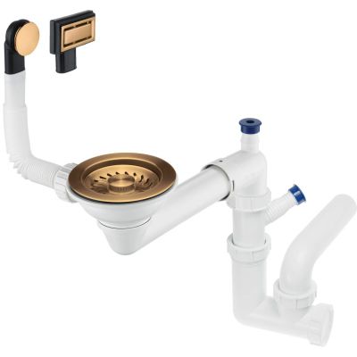 Siphon für ein Einzelbecken - Platzsparend