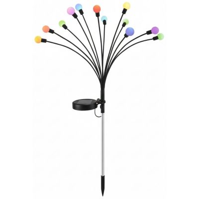 3. Solarlampe tanzt im Wind, bunte Kugeln, 12 LEDs, 72 cm