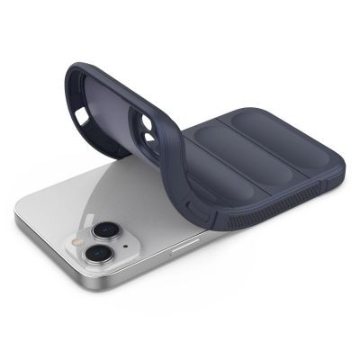 7. Magic Shield Case Hülle für iPhone 14 Plus flexible gepanzerte dunkelblaue Hülle