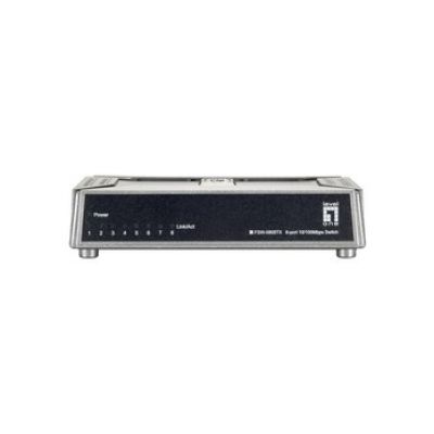 6. LevelOne FSW-0808TX Netzwerk-Switch, unmanaged Fast Ethernet (10/100), Grau