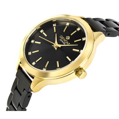 2. Giewont Saphirgold Schwarze Damenuhr GW2720-B4