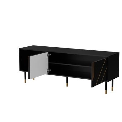 2. 3D-TV-Schrank MOUNTAIN 154x40x55 schwarz + gold