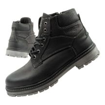 Wrangler Allan Mid Herrenstiefel Chelsea Boots Elegantes Leder Schwarz