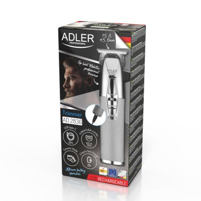 10. ADLER AD 2836s Silberner USB-Trimmer