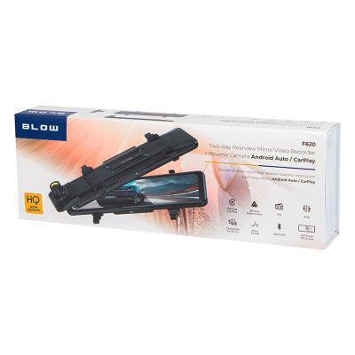 7. BLOW VIDEORECORDER BLACKBOX DVR F620 CARPLAY ANDROID AUTO SPIEGEL + RÜCKFAHRKAMERA
