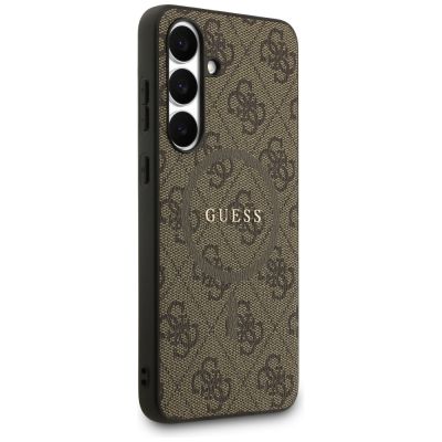 4. Guess 4G Ring Classic Logo MagSafe Hülle für Samsung Galaxy S25 FE - Braun