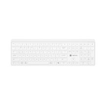 NATEC TANG US kabellose Tastatur BT + 2,4 GHz, leise, Slim, weiß