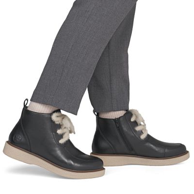 6. Schwarze Damen-Ankle-Boots aus Leder, Rieker 71100-00