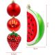 13. Dekorative Kugeln aus Kunststoff, sicher, 7 Stück, Erdbeer-Wassermelone