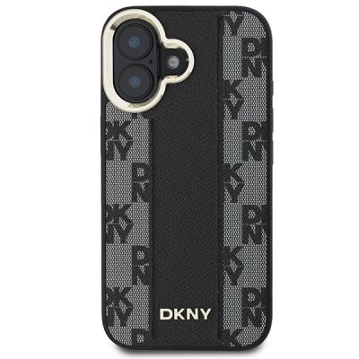 3. DKNY Checkered Pattern Magsafe Hülle für iPhone 16 – Schwarz
