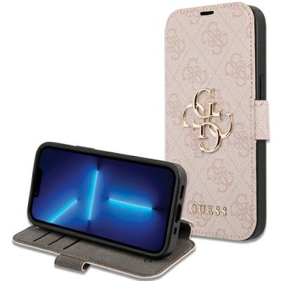 Guess 4G Metal Logo Hülle für iPhone 15 / 14 / 13 – Rosa