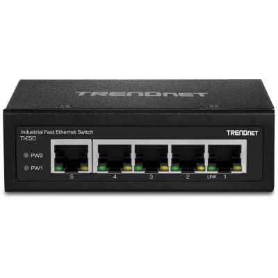 2. TRENDnet Industrie Switch 5 Port Fast Ethernet L2 DIN-Schiene