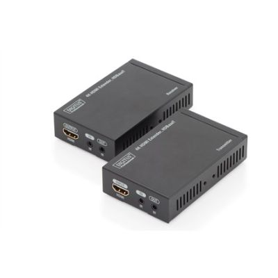 4. HDMI-Extender bis zu 70 m über Cat.5e UHDBaseT 4K 30Hz 3D HDCP 2.2 mit IR, Audio (Kit)