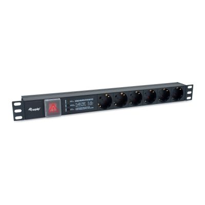 Equip 333317 PDU Stromverteilungseinheit 6 x Netzwerksteckdose 1U