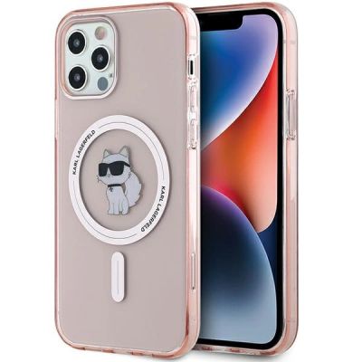 Karl Lagerfeld IML Choupette MagSafe Hülle für iPhone 12/12 Pro – Rosa
