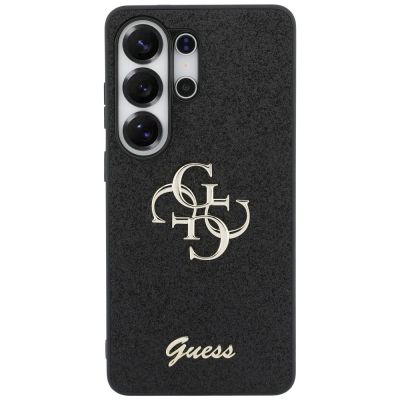 3. Guess Fixed Glitter Big 4G Metal Logo Hülle für Samsung Galaxy S26 Ultra - Schwarz