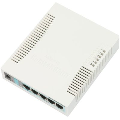 Mikrotik RB260GS Gigabit-Ethernet-Router (10/100/1000) mit PoE-Unterstützung, Weiß
