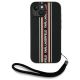 Karl Lagerfeld Saffiano Athleisure Stripes Cord iPhone 15 Hülle - Rot