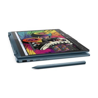10. Lenovo Yoga 7 2-in-1 14AKP10 Ryzen AI 5 340 14,0" WUXGA Touch OLED 400 Nits glänzend 60 Hz 16 GB LPDDR5-6400 SSD512 Radeon 840M Grafikkarte 5,0 MP Kamera 70 Wh Windows 11 Tidal Teal