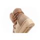 7. D.Franklin Damen Winter Schneestiefel, modisches Fellfutter, braun beige hoch