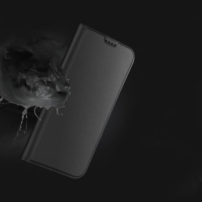 13. Dux Ducis Skin Pro Hülle für iPhone 16 Plus mit Klappe und Kartenfach – Schwarz