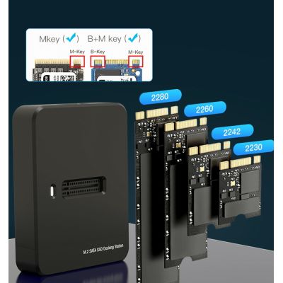 8. GEMBIRD M.2 SATA & NVMe SSD Dockingstation Schwarz