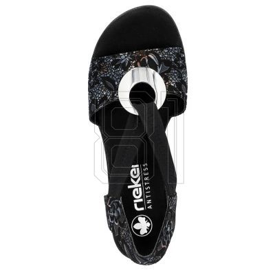 11. Bequeme Rieker W RKR679 schwarze Sandalen