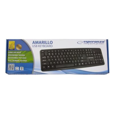 4. Esperanza AMARILLO EK134 Folientastatur (USB 2.0; (EU); schwarz)
