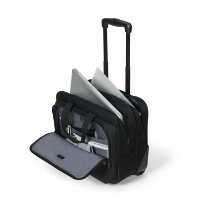 4. Dicota Laptop-Rollkoffer für Reisende (13-16 Zoll) mit Eco-Basis, schwarz