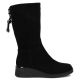 Schwarze Damen-Keilstiefeletten aus Leder, Filippo DBT7210