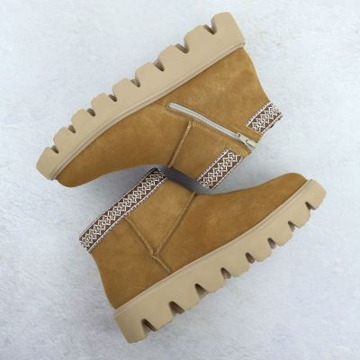 7. Damen-Lederstiefeletten mit Reißverschluss Rieker W2074-24