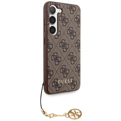 4. Guess 4G Charms Collection Hülle für Samsung Galaxy A35 – braun