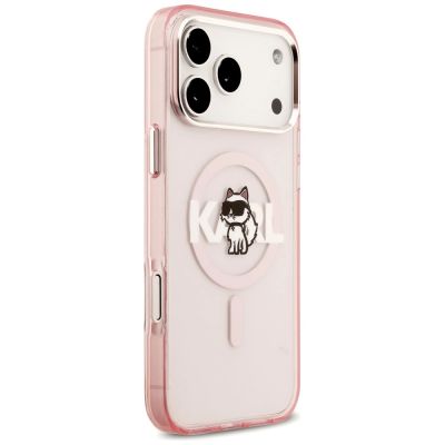 4. Karl Lagerfeld IML Choupette Sketch Logo MagSafe Hülle für iPhone 17 Pro Max - Pink