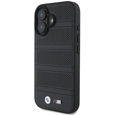 2. BMW M Perforated And Stitched Line MagSafe Hülle für iPhone 16 – Schwarz