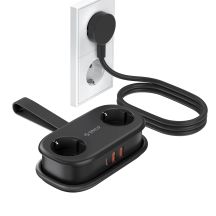 Orico APP 15,5W 5-in-1 Steckdosenleiste (2x AC + 2x USB-A + 1x USB-C) – Schwarz