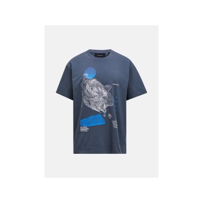 PEAK PERFORMANCE M Grafik-T-Shirt Marineblau