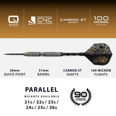 4. Harrows Opus 90% Stahlspitzen-Dartpfeile