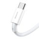 3. Baseus Superior Kabel USB - USB Typ C 6A 66W 1m weiß (CATYS-02)