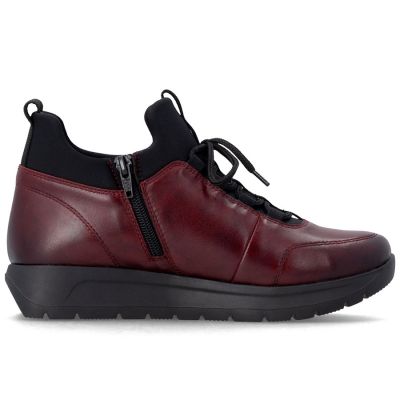 2. Gefütterte Damen-Ankle-Boots aus Leder, bordeauxrot, Remonte Rieker D2V06-35