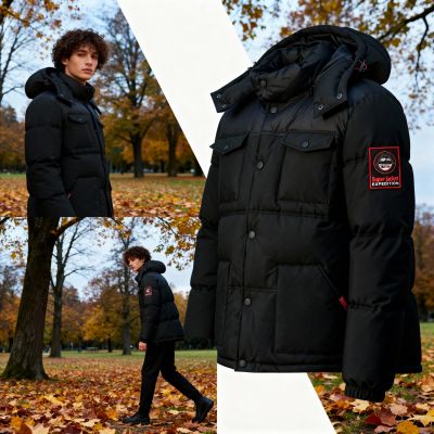 8. Geographical Norway Herrenjacke BAREDA DB SCHWARZ MEN 096 SCHWARZ (WY3882H/GN-NOIR)